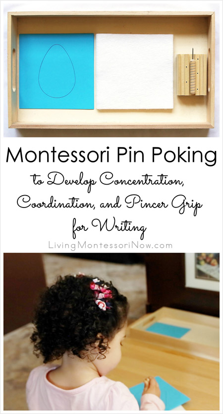 Montessori Pin Poking to Develop Concentration, Coordination, and Pincer Grip for Writing