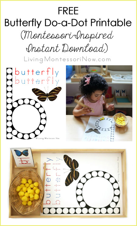 FREE Butterfly Do-a-Dot Printable (Montessori-Inspired Instant Download)