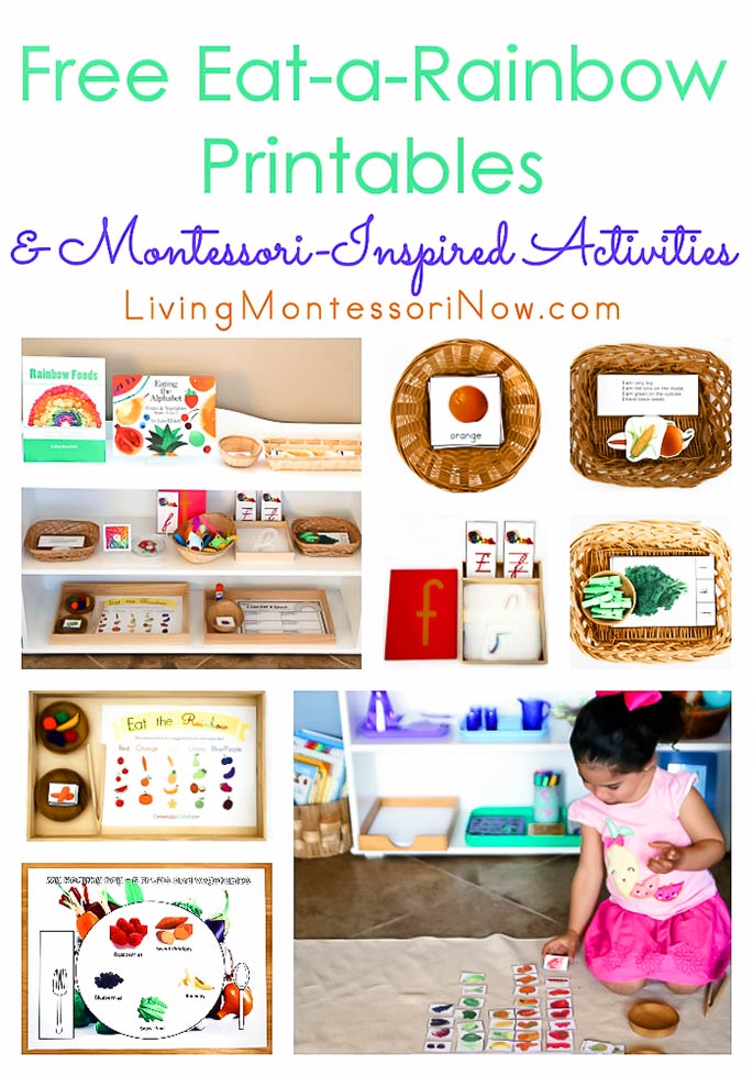 Free Eat-a-Rainbow Printables and Montessori-Inspired Activities