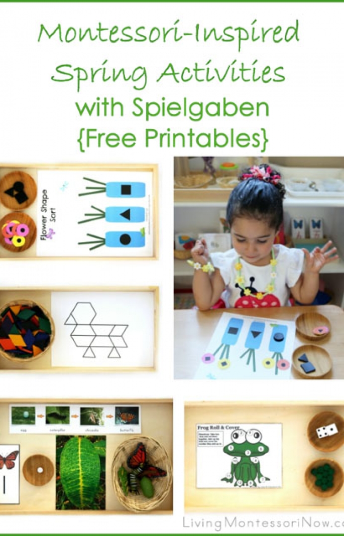 Montessori-Inspired Spring Activities with Spielgaben {Free Printables}