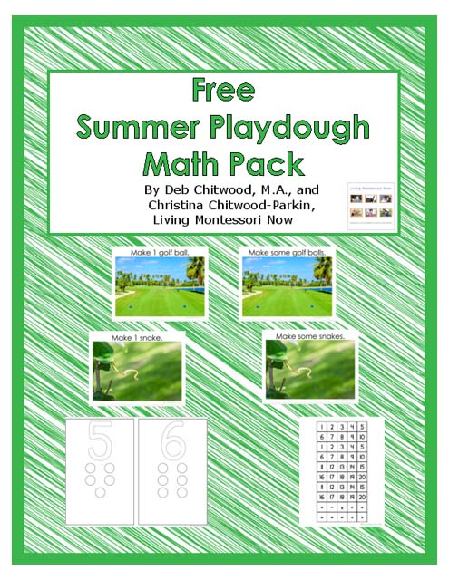 Montessori-Inspired Playdough Math Activities for Summer {Free