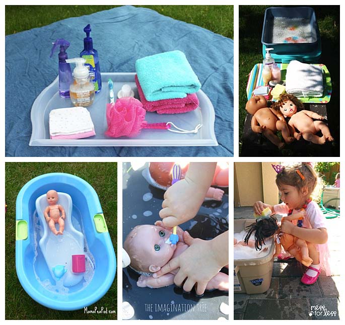 20+ Baby Doll Washing Activities for Indoors or Outdoors