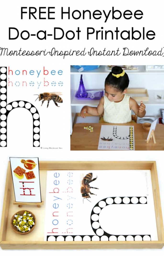 FREE Honeybee Do-a-Dot Printable (Montessori-Inspired Instant Download)