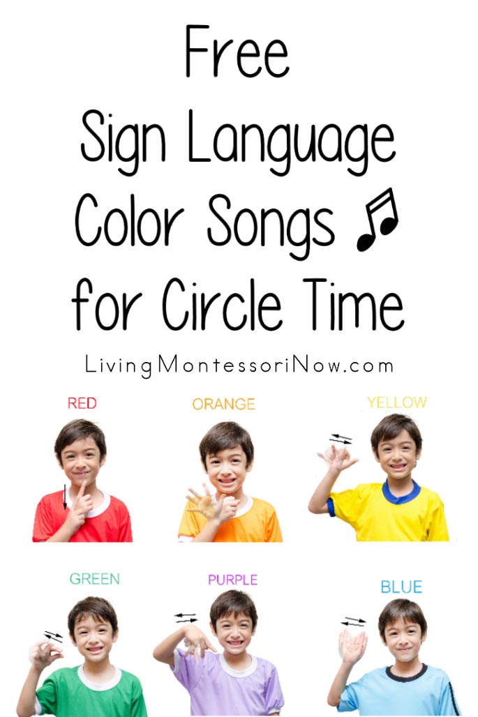 Free Sign Language Color Songs for Circle Time