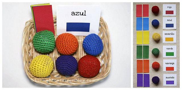 Color Tablets, Yarn Balls, and Spanish Colors