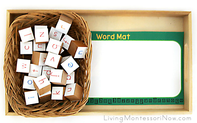 Letter Cubes with Word Mat