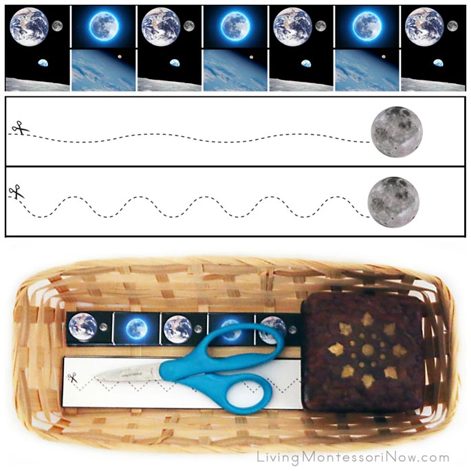 Moon Cutting Strips with Basket