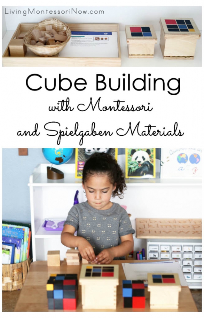 Cube Building with Montessori and Spielgaben Materials
