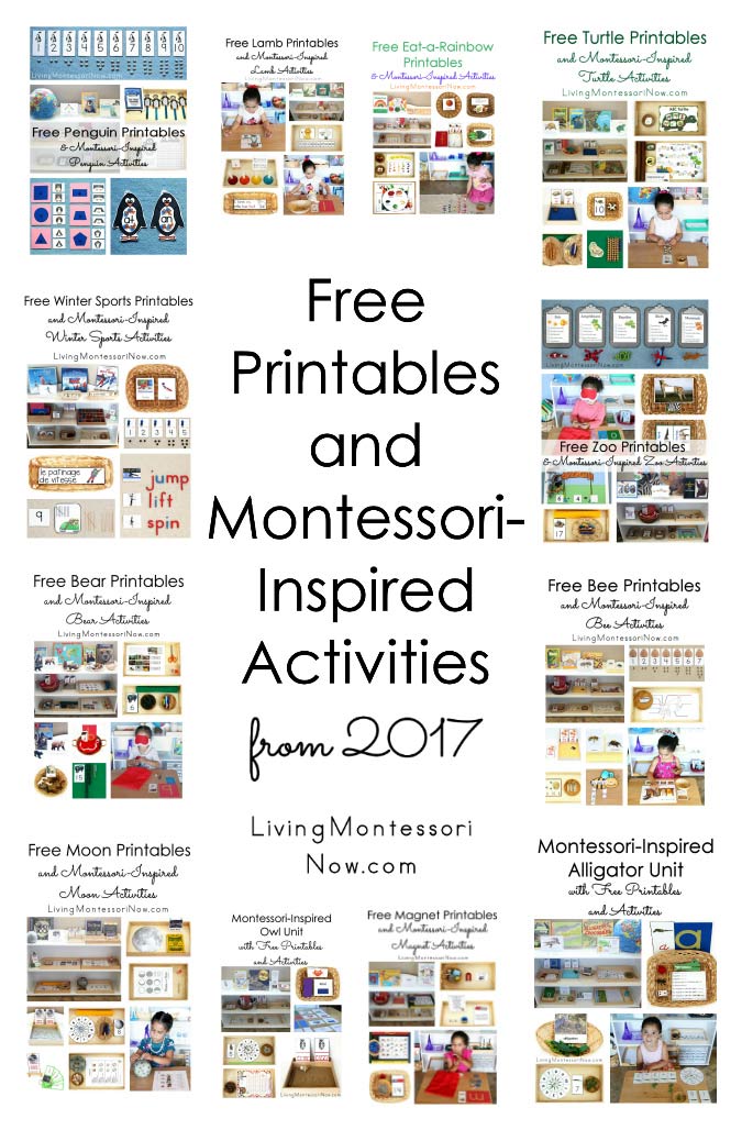 Free Printables and Montessori-Inspired Activities from 2017