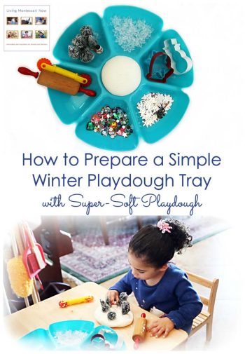 How to Prepare Simple Winter Playdough Tray with Super-Soft Playdough