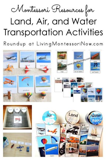 Montessori Resources for Land, Air, and Water Transportation Activities