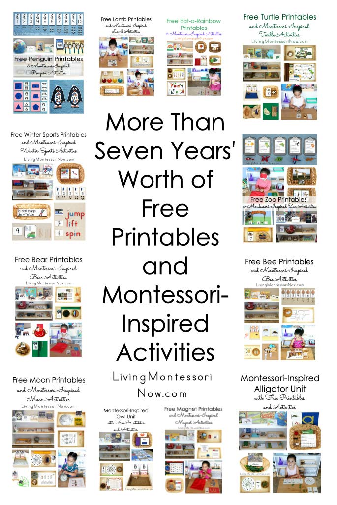 More Than Seven Years' Worth of Free Printables and Montessori-Inspired Activities