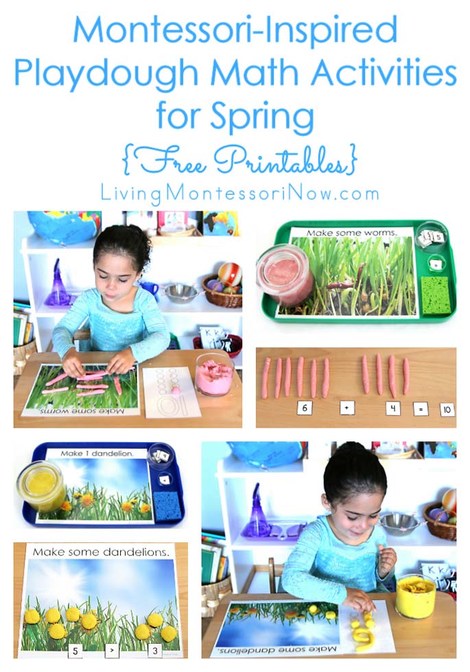 Montessori-Inspired Playdough Math Activities for Summer {Free Printables}  - Living Montessori Now