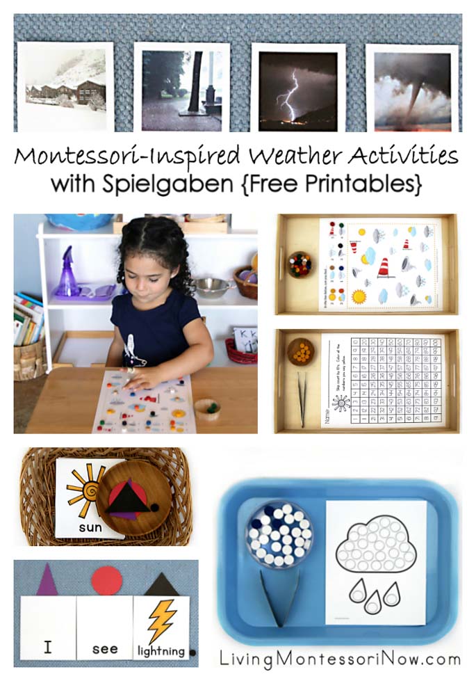 Montessori-Inspired Weather Activities with Spielgaben {Free Printables}