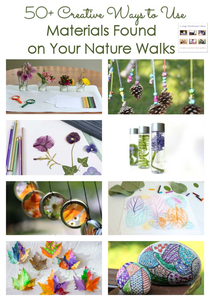 50+ Creative Ways to Use Materials found on Your Nature Walks - Living  Montessori Now