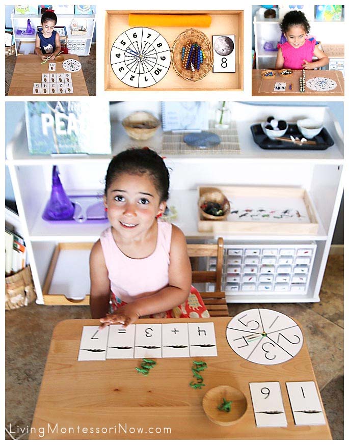 A Few Montessori-Inspired Math Activities Using Paperclip Spinners