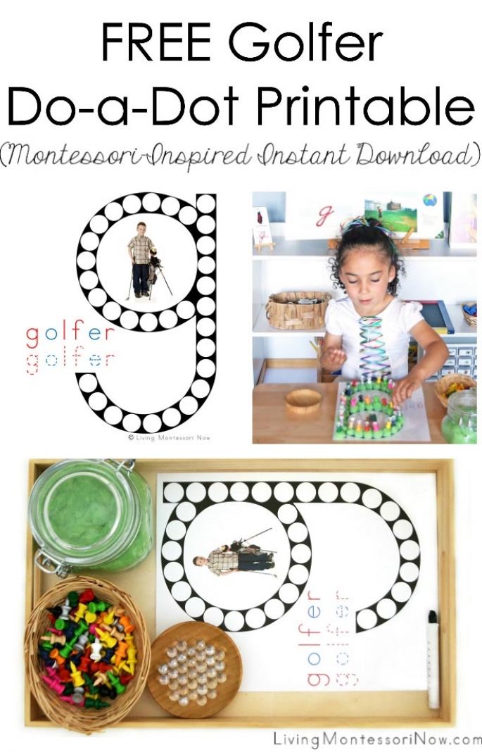 FREE Golfer Do-a-Dot Printable (Montessori-Inspired Instant Download)