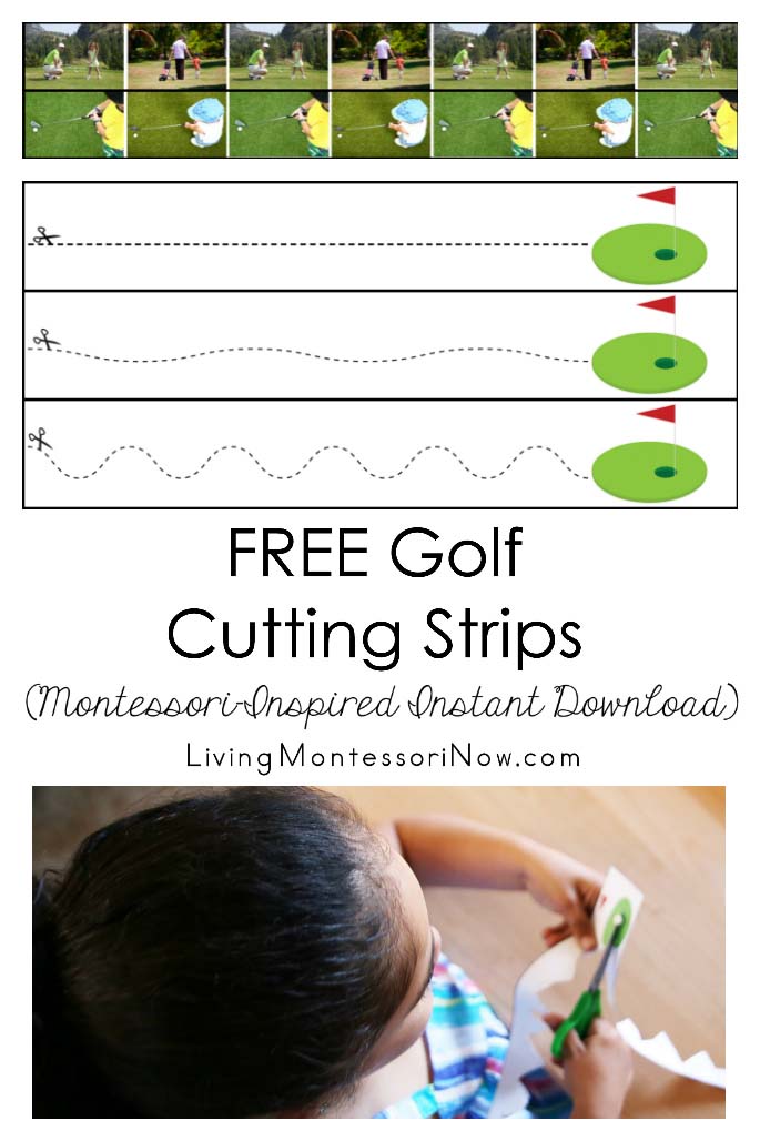 Free Golf Cutting Strips (Montessori-Inspired Instant Download)