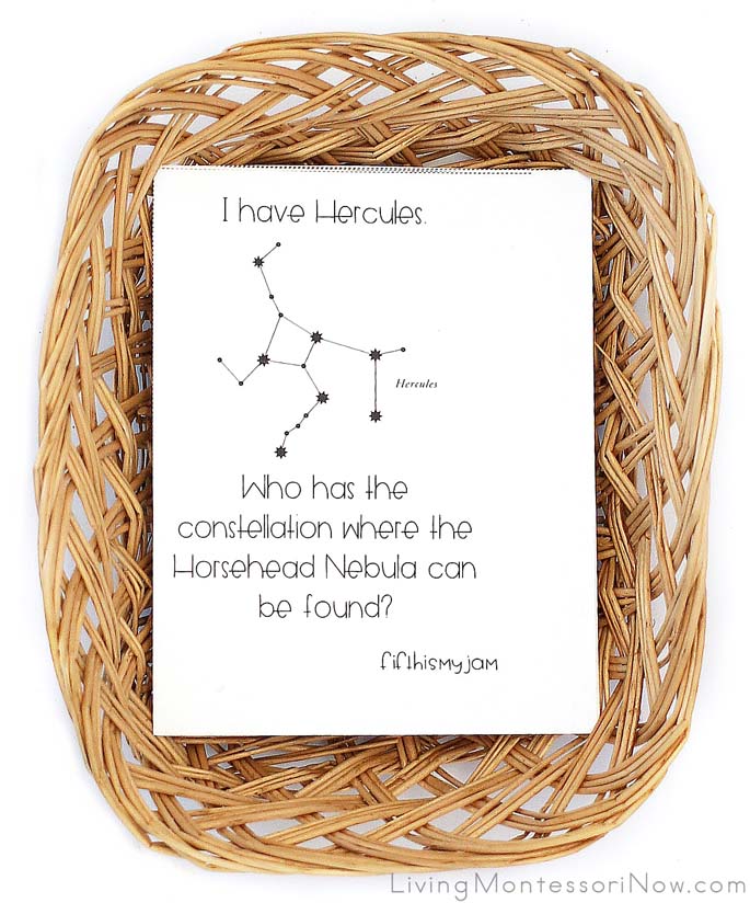 I Have, Who Has? Greek Mythological Constellation Game