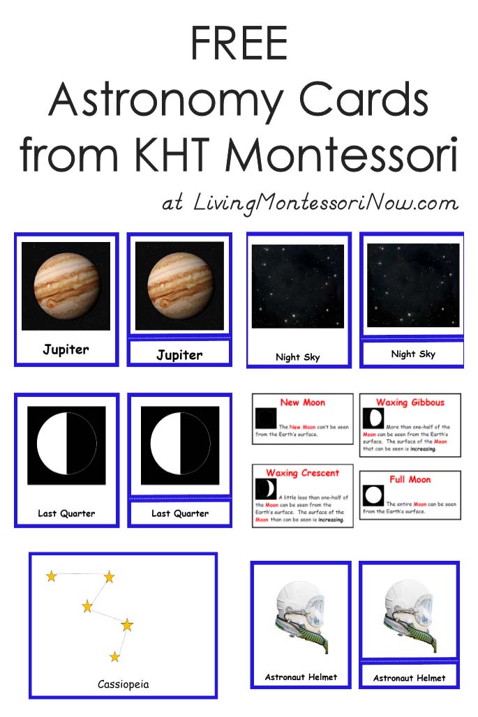 FREE Astronomy Cards from KHT Montessori