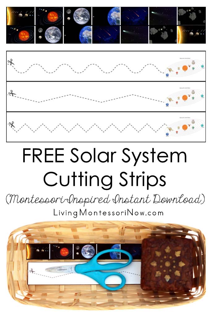 FREE Solar System Cutting Strips (Montessori-Inspired Instant Download)