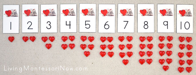 DIY Kitten and Heart Cards and Counters