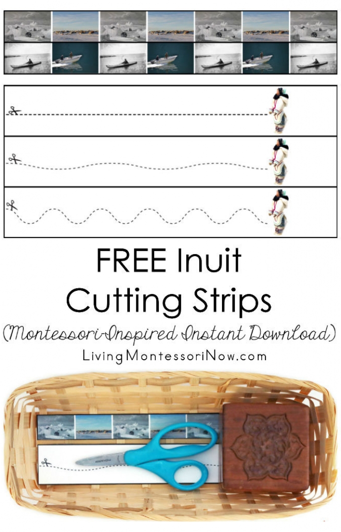 Free Inuit Cutting Strips (Montessori-Inspired Instant Download)