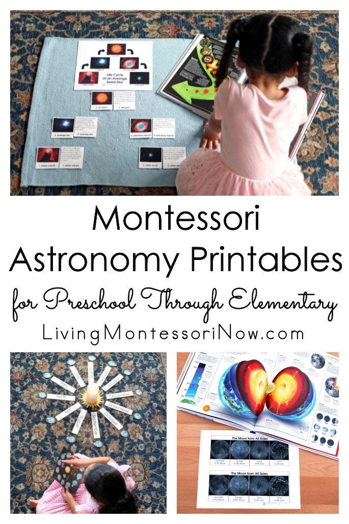 Montessori Astronomy Printables for Preschool Through Elementary