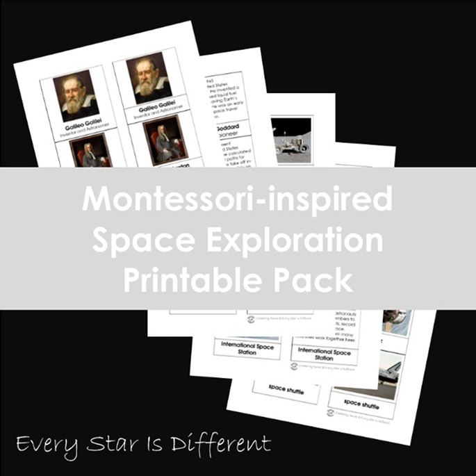 Every Star Is Different: Montessori-inspired Moon Printable Pack