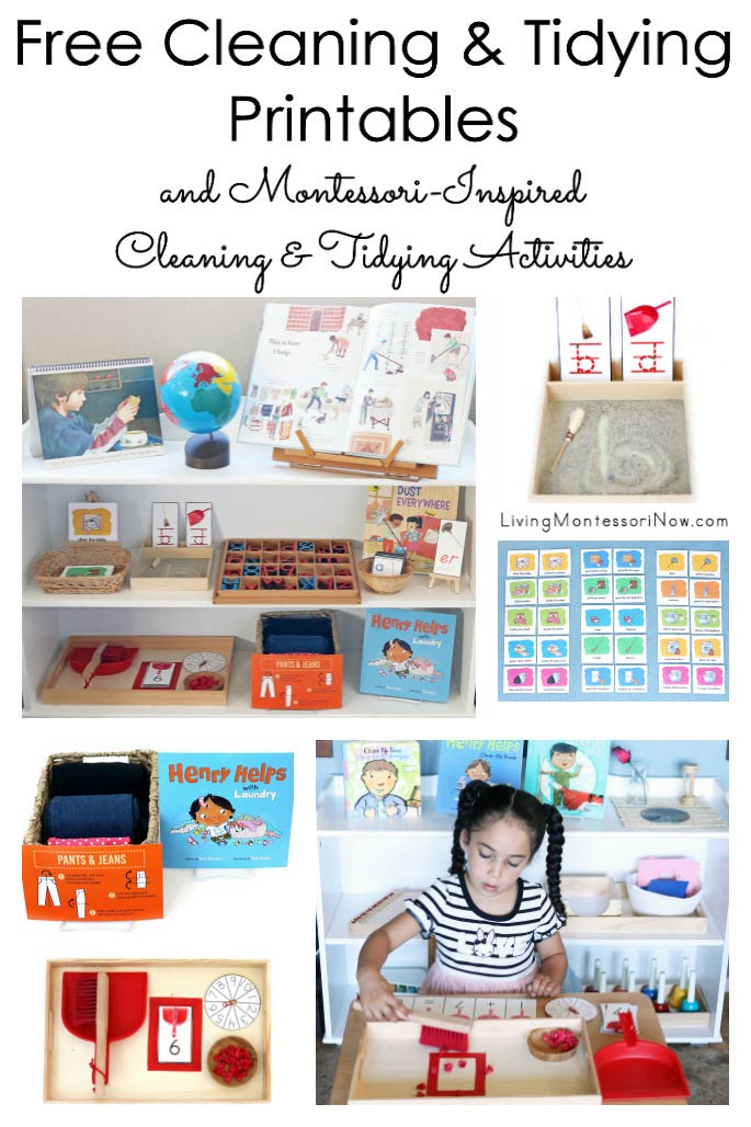 Free Cleaning and Tidying Printables and Montessori-Inspired Cleaning and Tidying Activities
