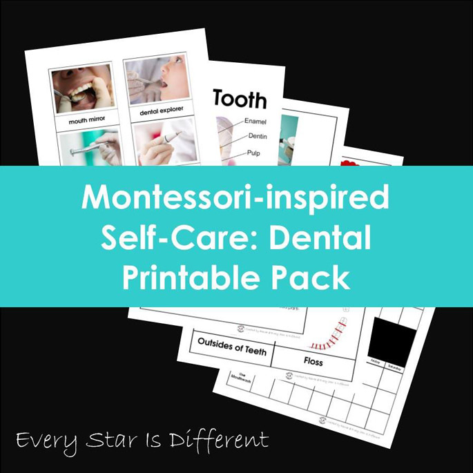 Montessori-Inspired Self-Care: Dental Printable Pack