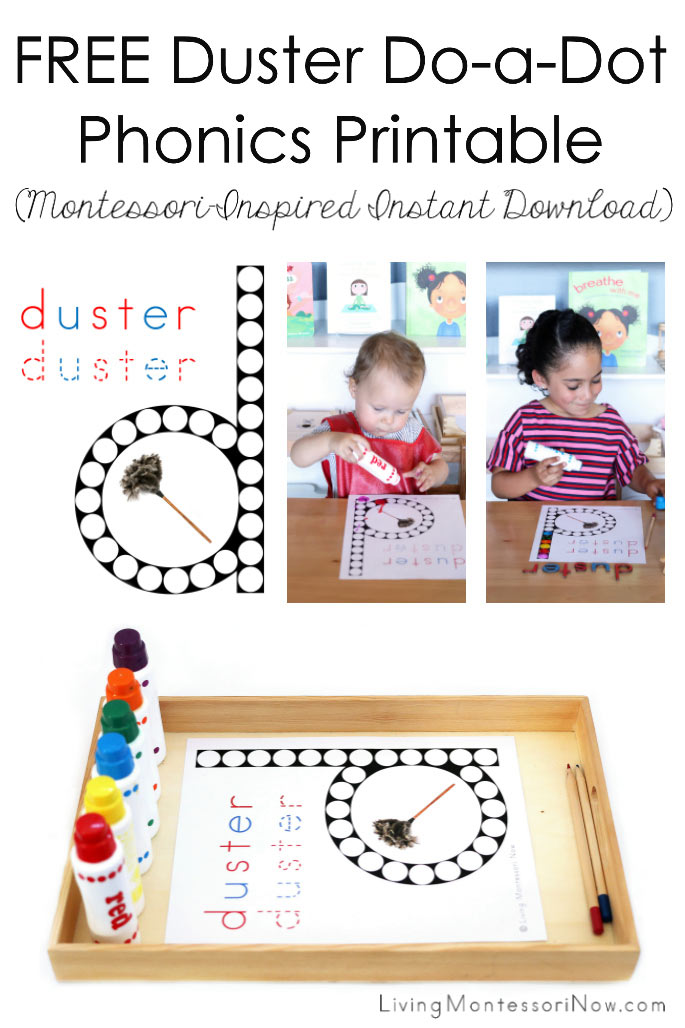 FREE Duster Do-a-Dot Phonics Printable (Montessori-Inspired Instant Download)