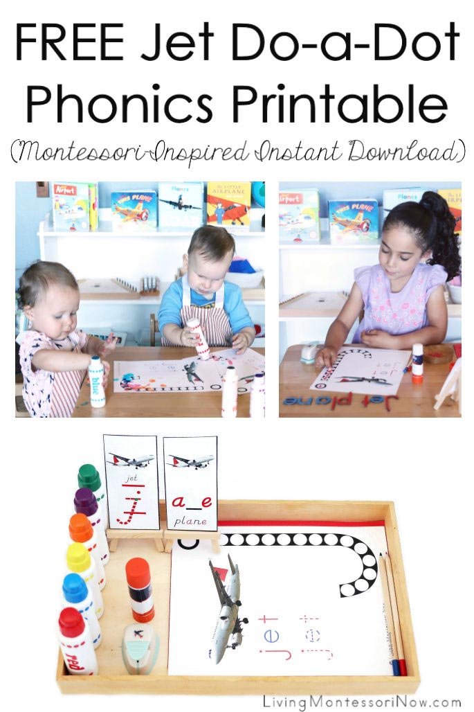 Free Jet Do-a-Dot Phonics Printable (Montessori-Inspired Instant Download)