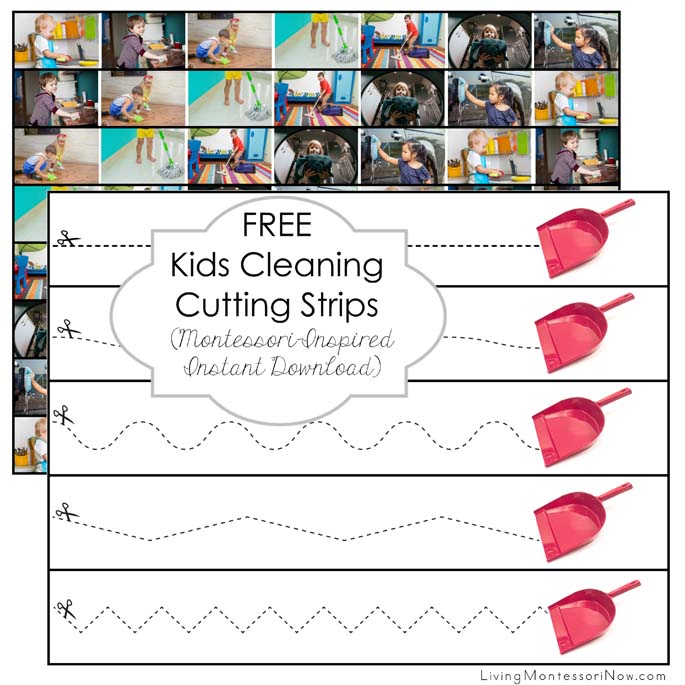 Free Kids Cleaning Cutting Strips