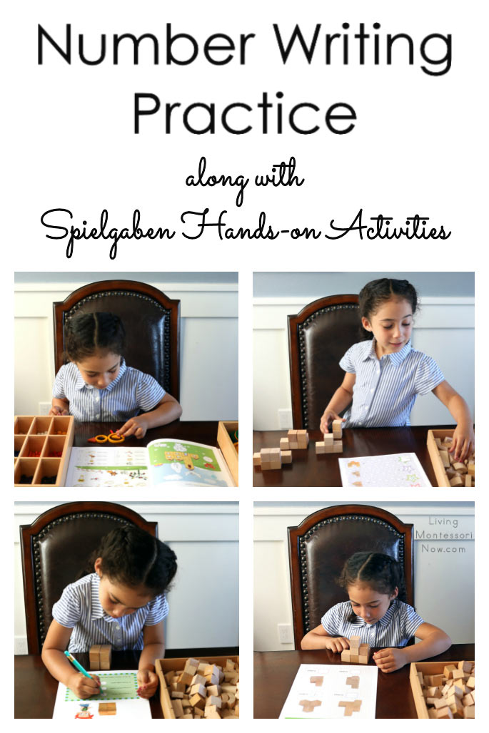 Number Writing Practice along with Spielgaben Hands-on Activities