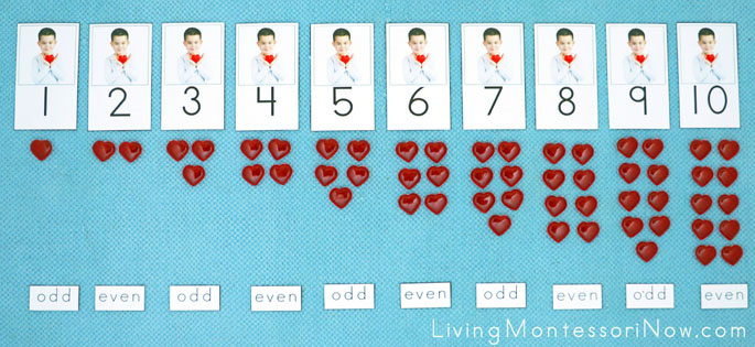 Gratitude Cards and Counters Layout with Odd and Even Labels