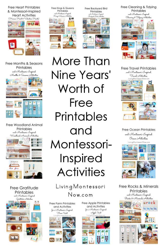 More Than Nine Years' Worth of Free Printables and Montessori-Inspired Activities