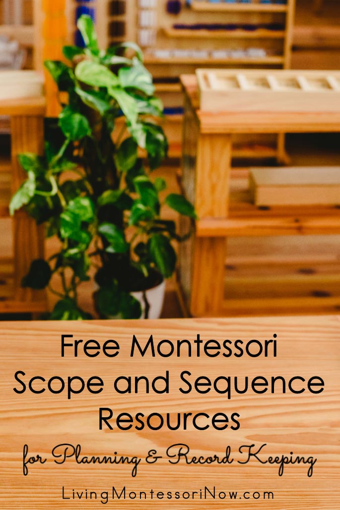 Free Montessori Scope and Sequence Resources for Planning and Record Keeping