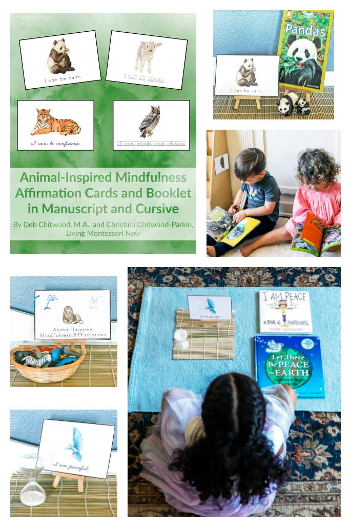 Animal-Inspired Mindfulness Affirmation Cards and Booklet in Manuscript and Cursive