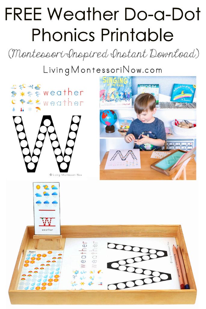 Free Weather Do-a-Dot Phonics Printable (Montessori-Inspired Instant Download)