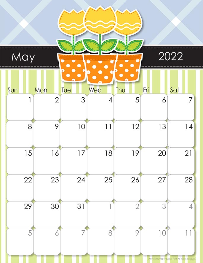 May 2022 Calendar from iMom