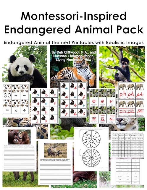 Montessori-Inspired Endangered Animal Pack