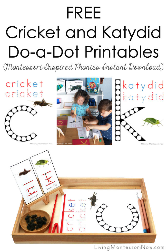 Free Cricket and Katydid Do-a-Dot Printables (Montessori-Inspired Instant Download)