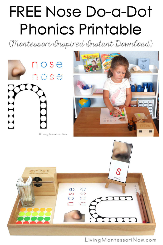 Free Nose Do-a-Dot Phonics Printable (Montessori-Inspired Instant Download)