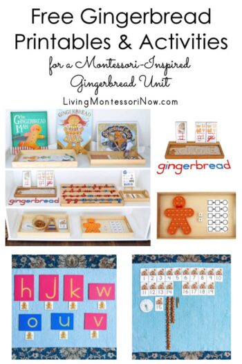 Free Gingerbread Printables and Activities for Montessori-Inspired Gingerbread Unit