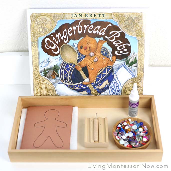 Gingerbread Baby Book with Gingerbread Person Pin Poking and Decorating