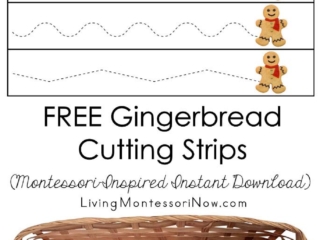 FREE Gingerbread Cutting Strips (Montessori-Inspired Instant Download)