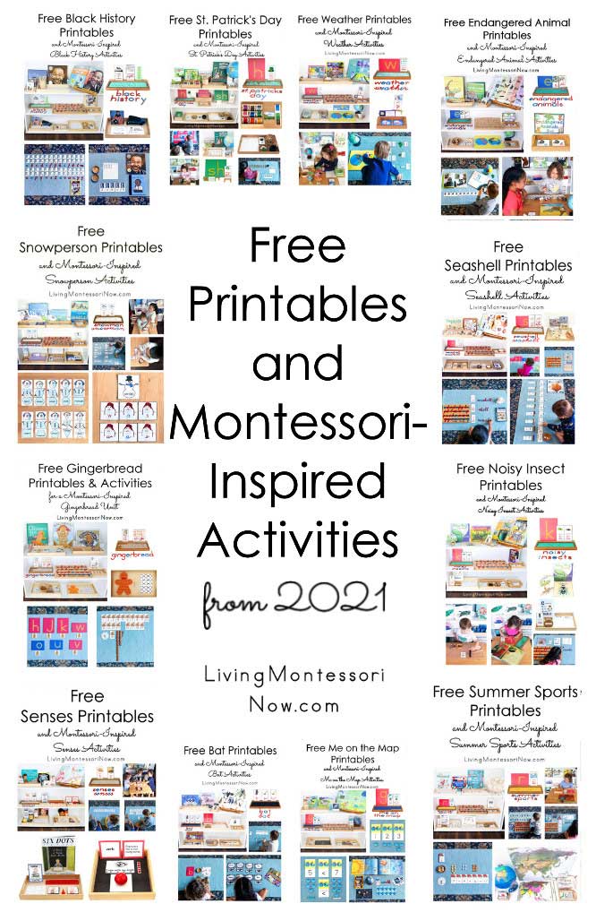 Free Printables and Montessori-Inspired Activities from 2021