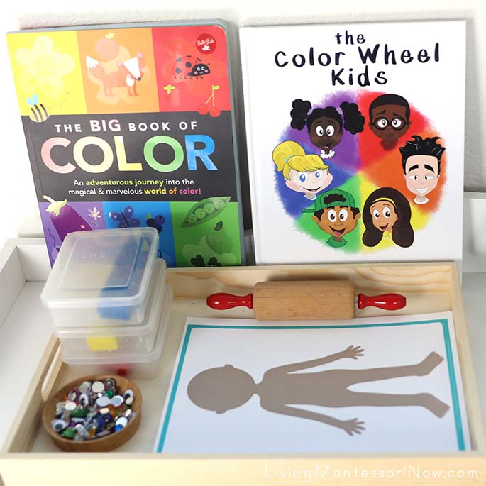 The Big Book of Color, The Color Wheel Kids, and Multicultural People Playdough Tray