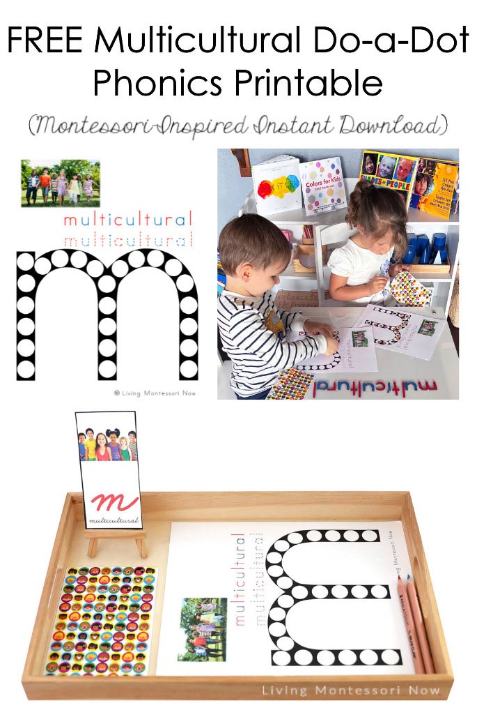 Free Multicultural Do-a-Dot Phonics Printable (Montessori-Inspired Instant Download)